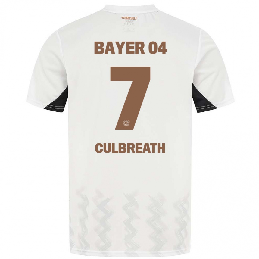 Enfant Football Maillot Montrell Culbreath #7 Blanc Noir Tenues Extérieur 2024/25