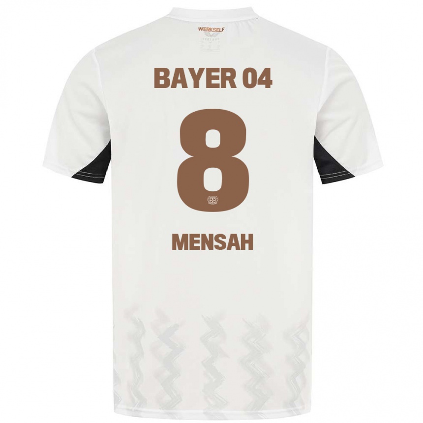 Enfant Football Maillot Naba Mensah #8 Blanc Noir Tenues Extérieur 2024/25