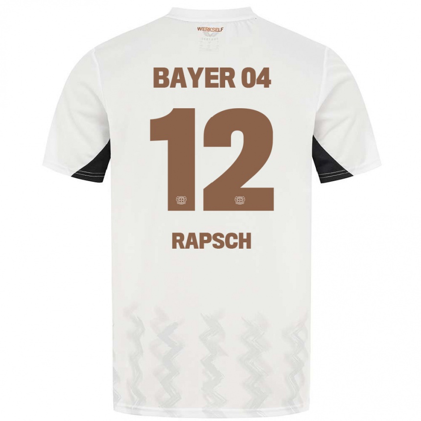 Enfant Football Maillot Simeon Rapsch #12 Blanc Noir Tenues Extérieur 2024/25