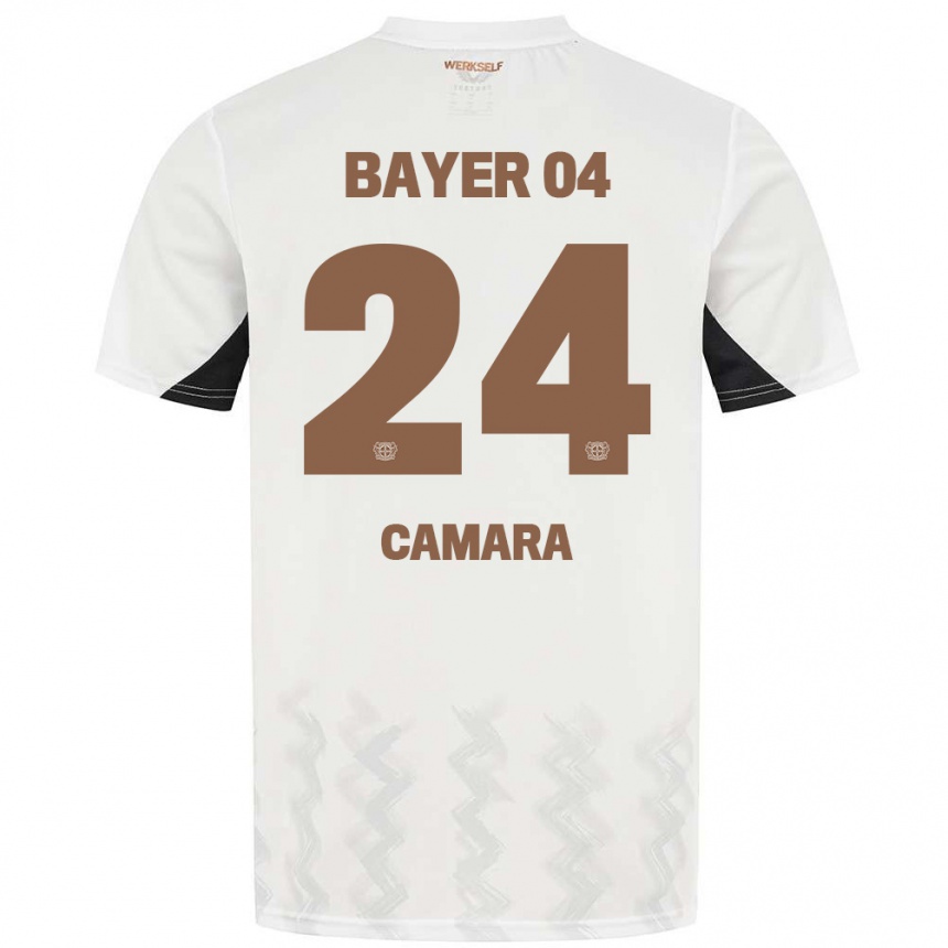 Enfant Football Maillot Nourdine Camara #24 Blanc Noir Tenues Extérieur 2024/25