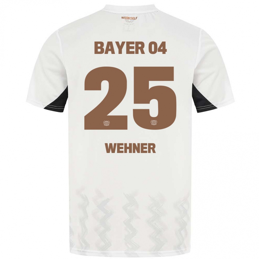 Enfant Football Maillot Luca Wehner #25 Blanc Noir Tenues Extérieur 2024/25