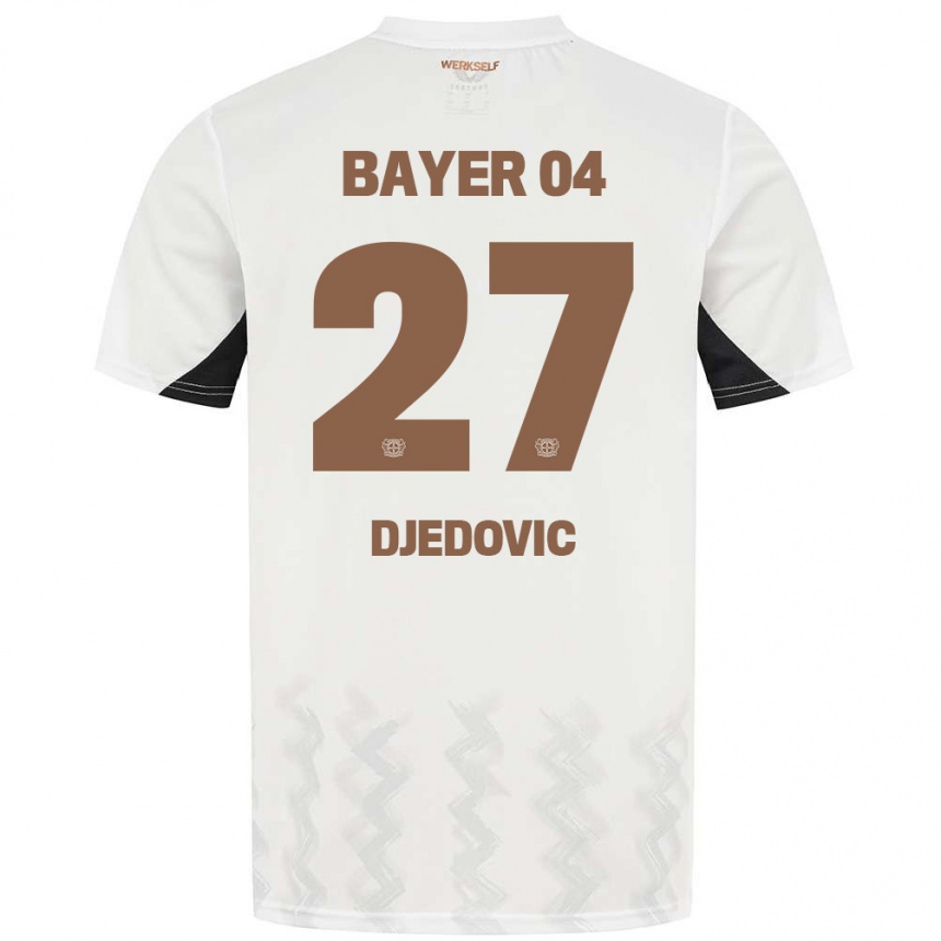 Enfant Football Maillot Seldin Djedovic #27 Blanc Noir Tenues Extérieur 2024/25