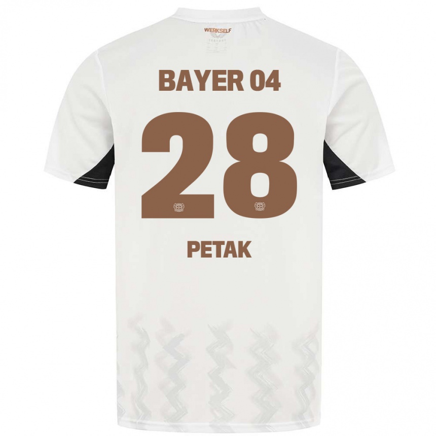 Enfant Football Maillot Raoul Petak #28 Blanc Noir Tenues Extérieur 2024/25