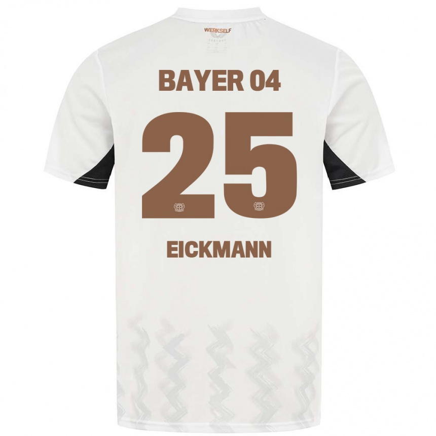 Enfant Football Maillot Mia Eickmann #25 Blanc Noir Tenues Extérieur 2024/25