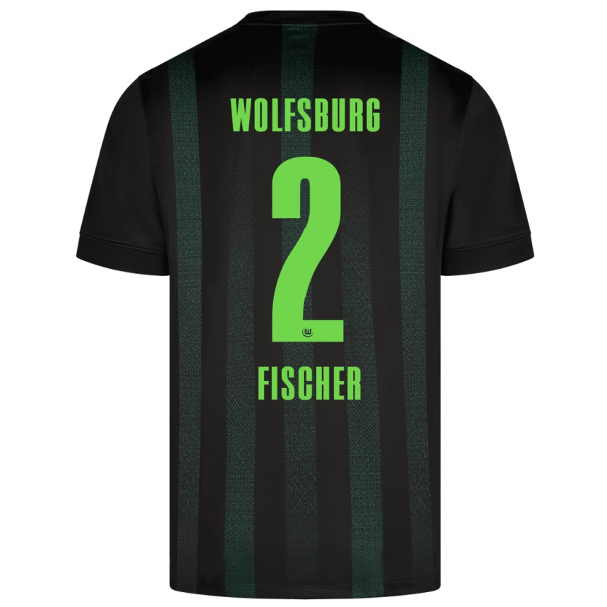 Enfant Football Maillot Kilian Fischer #2 Vert Foncé Tenues Extérieur 2024/25