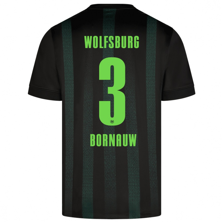 Enfant Football Maillot Sebastiaan Bornauw #3 Vert Foncé Tenues Extérieur 2024/25