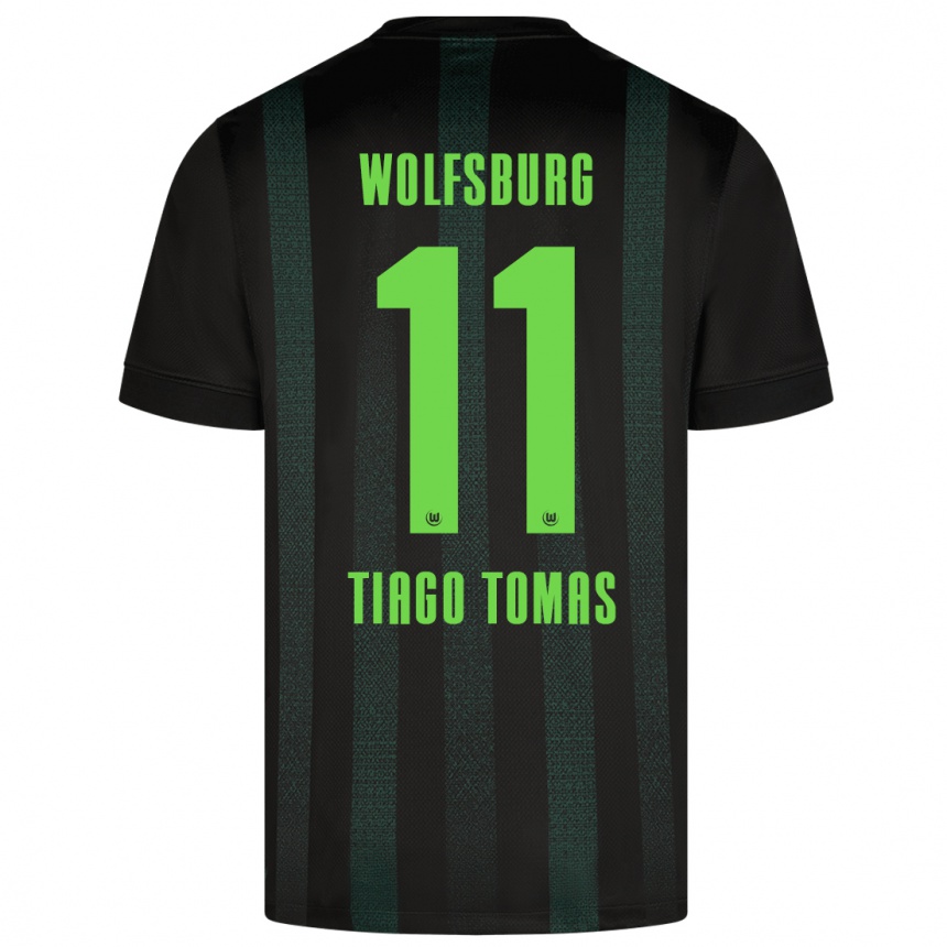 Enfant Football Maillot Tiago Tomás #11 Vert Foncé Tenues Extérieur 2024/25