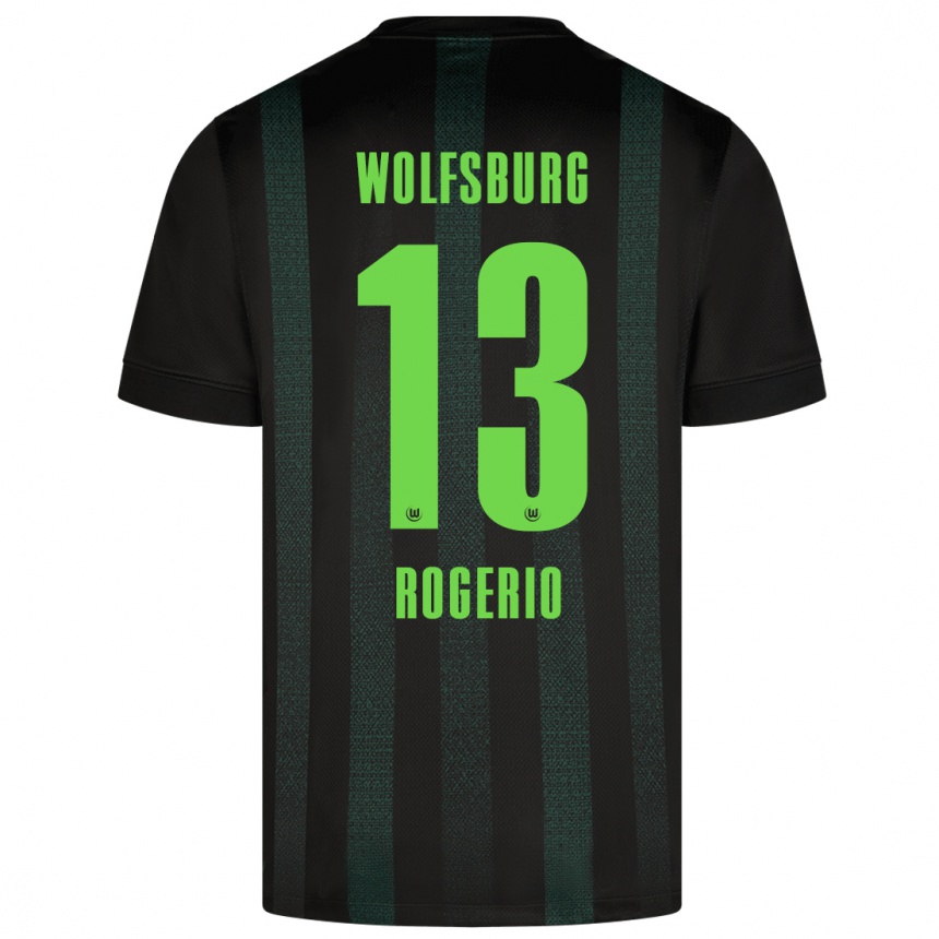 Enfant Football Maillot Rogério #13 Vert Foncé Tenues Extérieur 2024/25