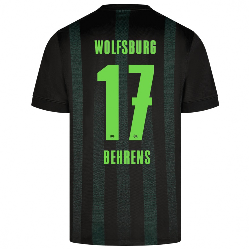 Enfant Football Maillot Kevin Behrens #17 Vert Foncé Tenues Extérieur 2024/25