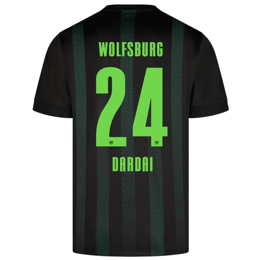 Enfant Football Maillot Bence Dárdai #24 Vert Foncé Tenues Extérieur 2024/25