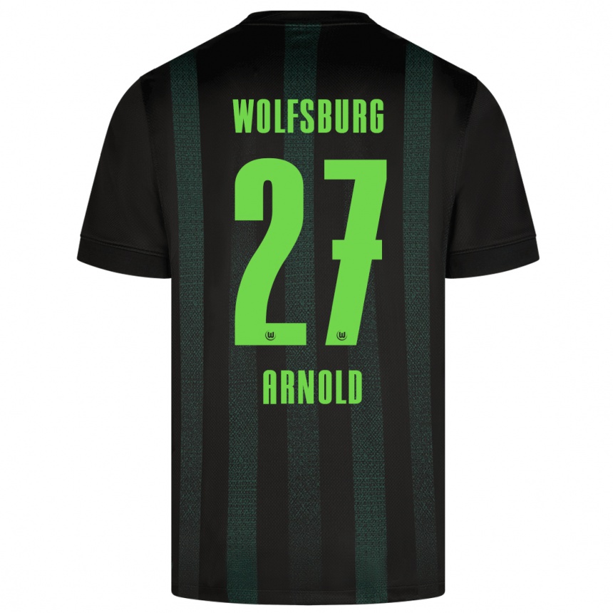 Enfant Football Maillot Maximilian Arnold #27 Vert Foncé Tenues Extérieur 2024/25