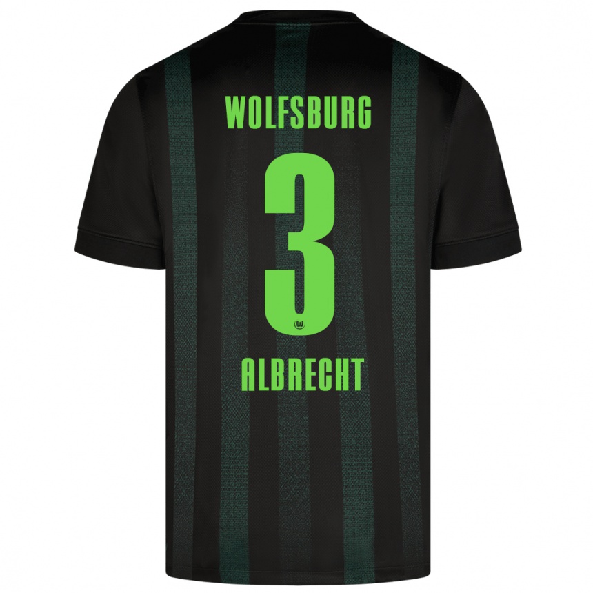 Enfant Football Maillot Ben Albrecht #3 Vert Foncé Tenues Extérieur 2024/25