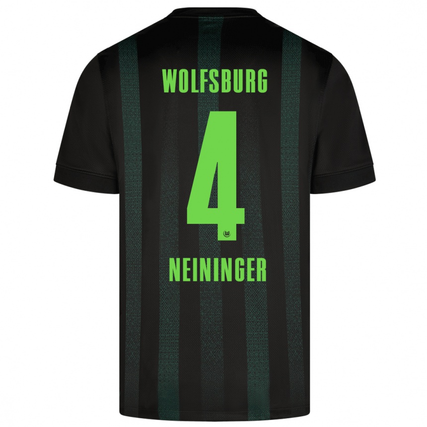 Enfant Football Maillot Till Neininger #4 Vert Foncé Tenues Extérieur 2024/25