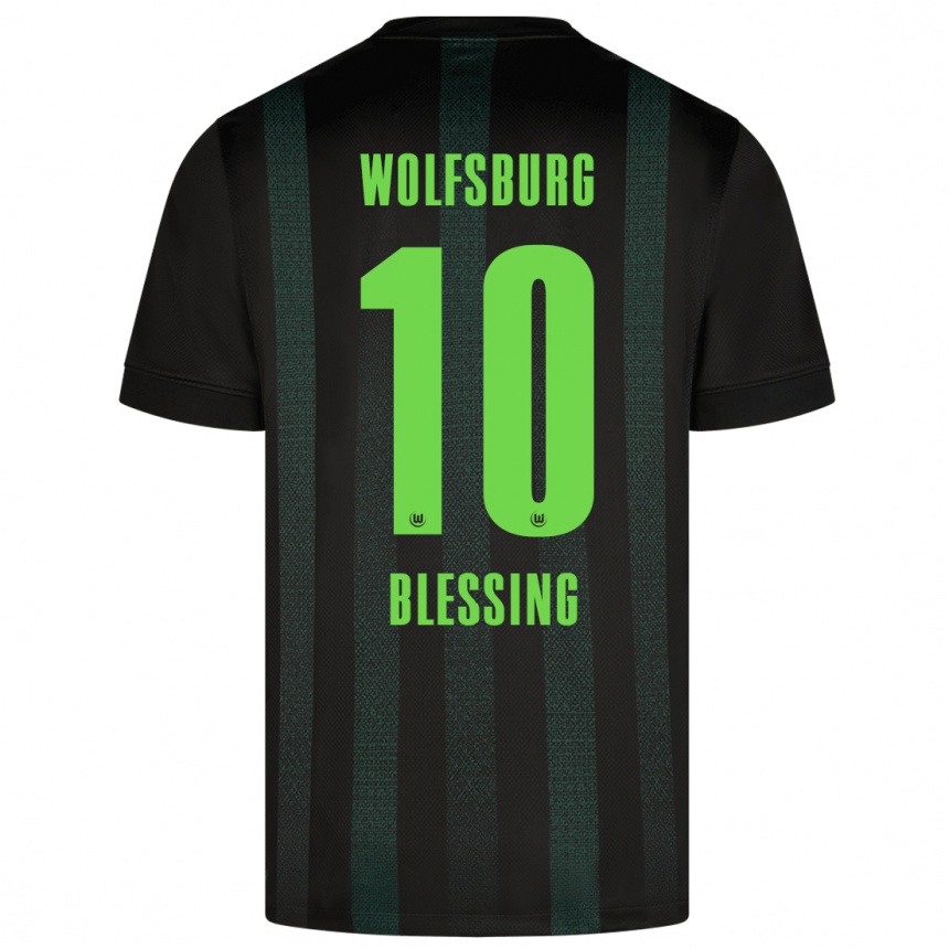 Enfant Football Maillot Èlisée Blessing #10 Vert Foncé Tenues Extérieur 2024/25