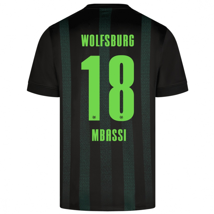 Enfant Football Maillot Mario Mbassi #18 Vert Foncé Tenues Extérieur 2024/25