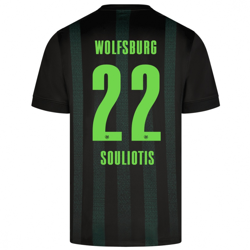 Enfant Football Maillot Spyridon Souliotis #22 Vert Foncé Tenues Extérieur 2024/25