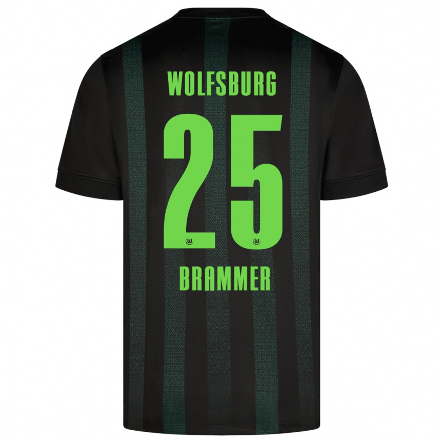 Enfant Football Maillot Ole Brammer #25 Vert Foncé Tenues Extérieur 2024/25