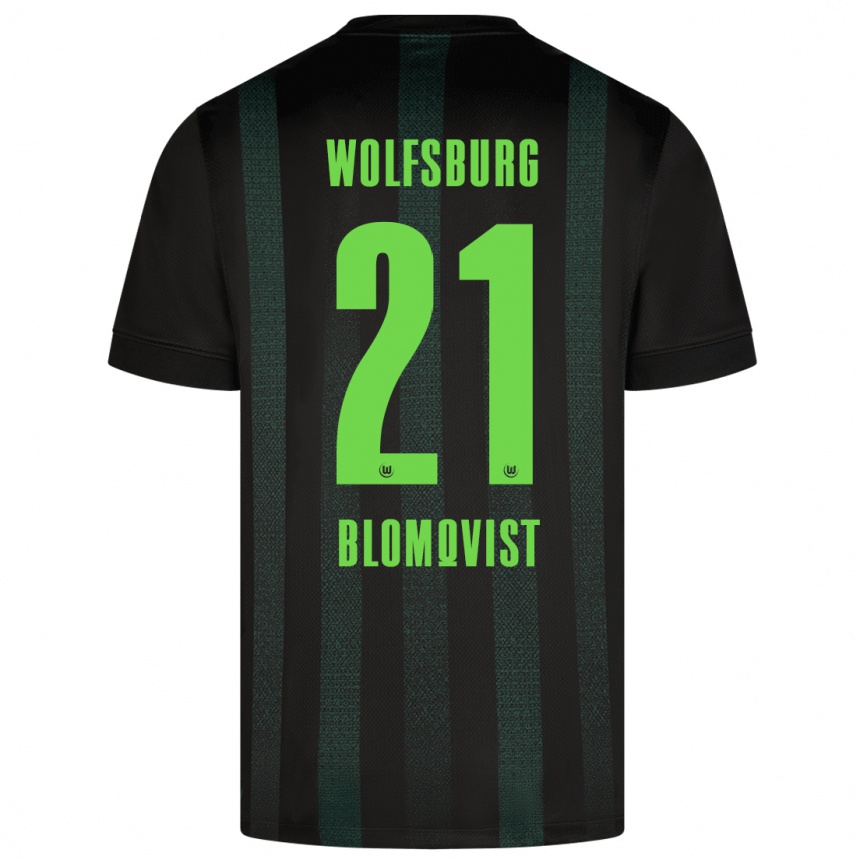 Enfant Football Maillot Rebecka Blomqvist #21 Vert Foncé Tenues Extérieur 2024/25