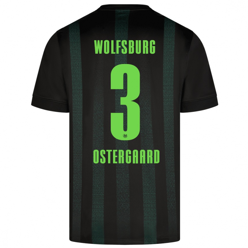 Enfant Football Maillot Christian Östergaard #3 Vert Foncé Tenues Extérieur 2024/25