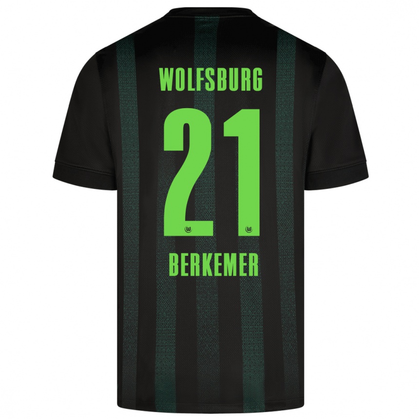 Enfant Football Maillot Melvin Berkemer #21 Vert Foncé Tenues Extérieur 2024/25