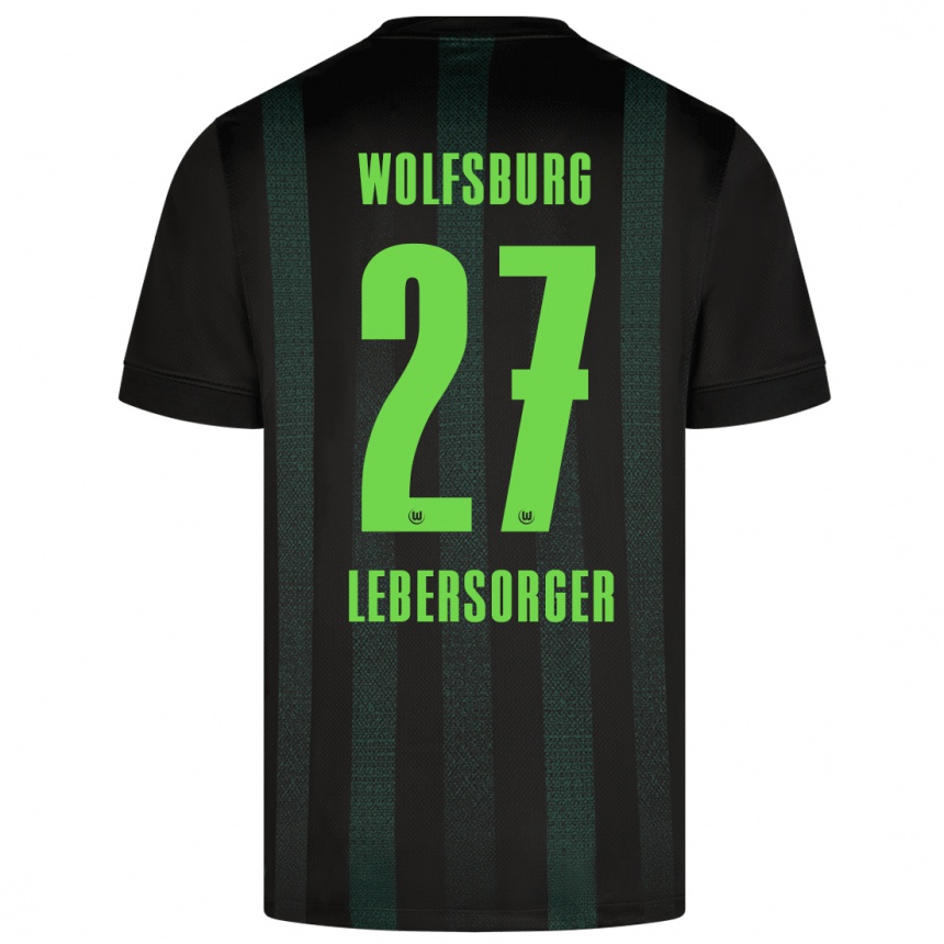 Enfant Football Maillot Kevin Lebersorger #27 Vert Foncé Tenues Extérieur 2024/25