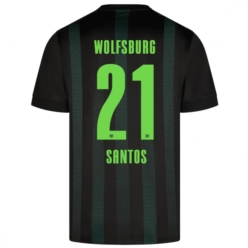 Enfant Football Maillot Leonardo Santos #21 Vert Foncé Tenues Extérieur 2024/25