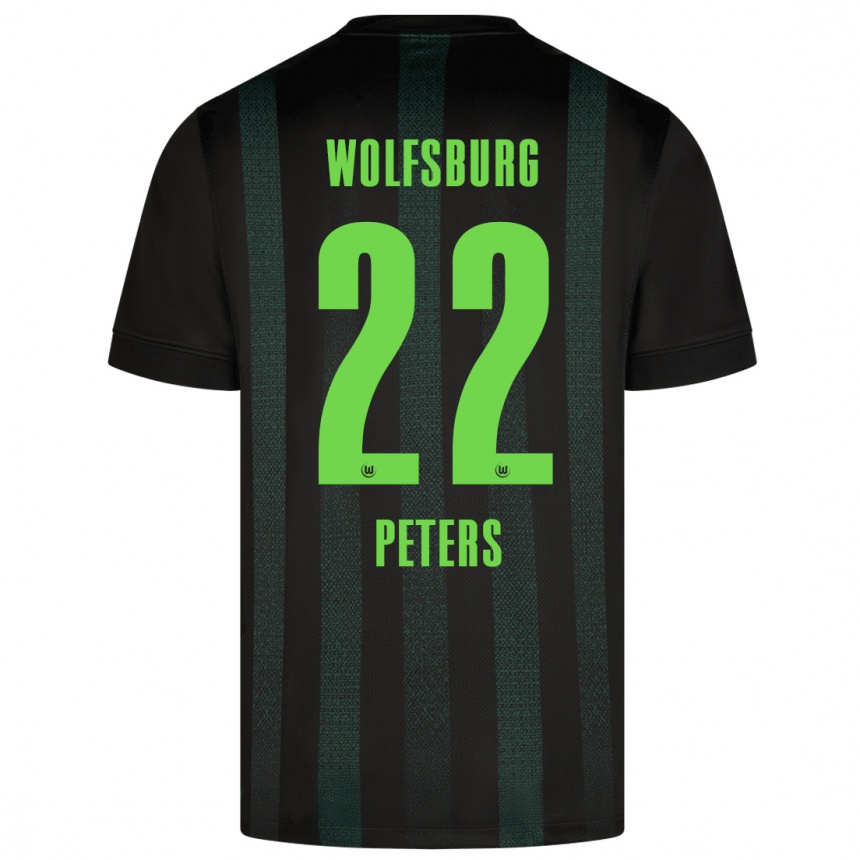 Enfant Football Maillot Laurin Peters #22 Vert Foncé Tenues Extérieur 2024/25