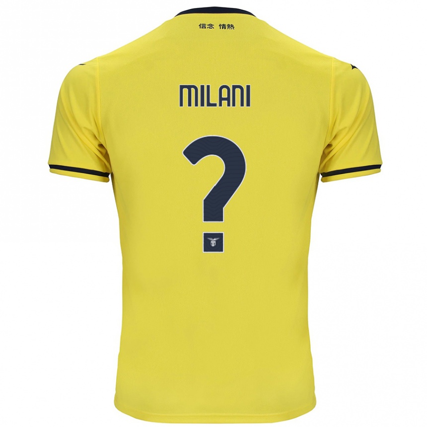 Enfant Football Maillot Alessandro Milani #0 Jaune Tenues Extérieur 2024/25