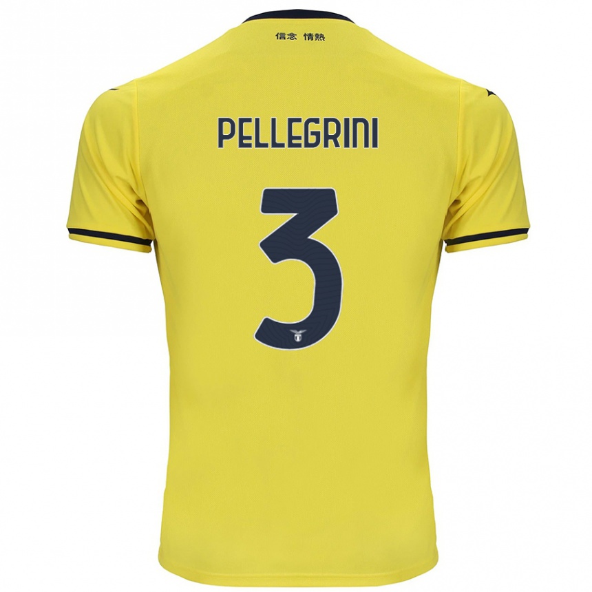 Enfant Football Maillot Luca Pellegrini #3 Jaune Tenues Extérieur 2024/25