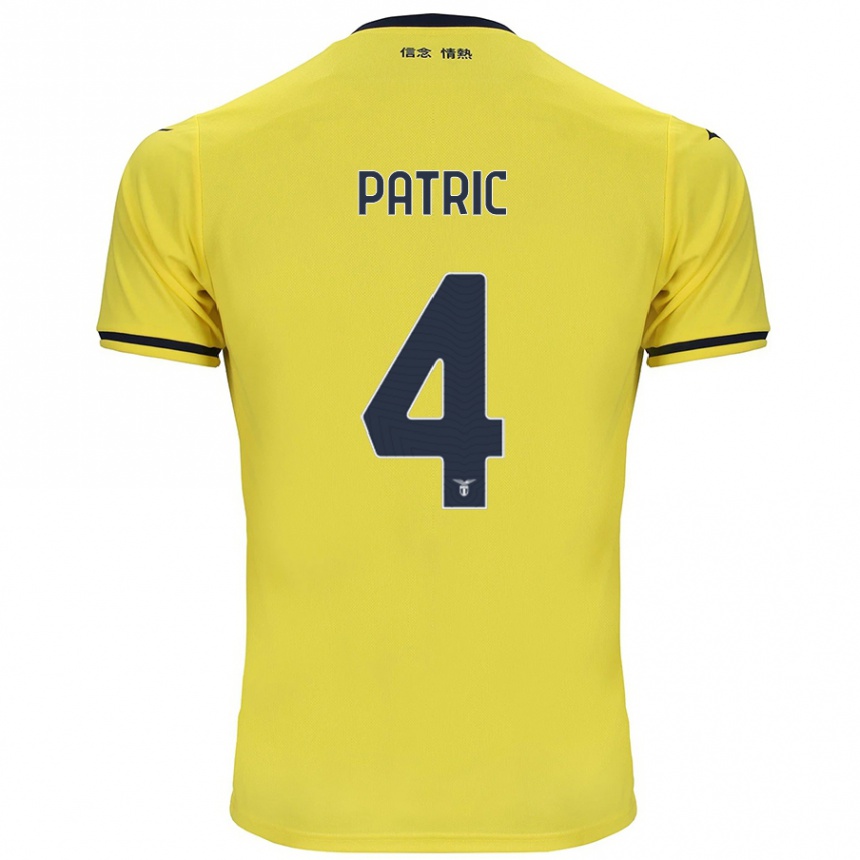 Enfant Football Maillot Patric #4 Jaune Tenues Extérieur 2024/25