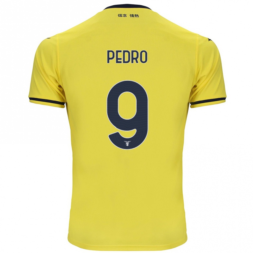 Enfant Football Maillot Pedro #9 Jaune Tenues Extérieur 2024/25