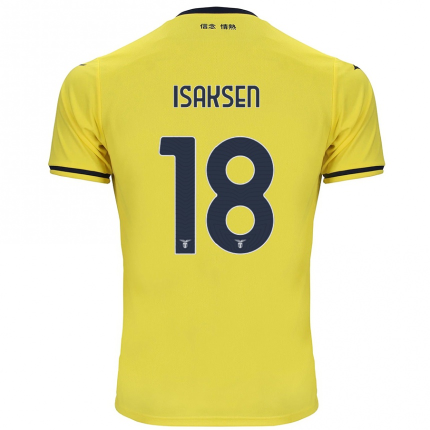 Enfant Football Maillot Gustav Isaksen #18 Jaune Tenues Extérieur 2024/25