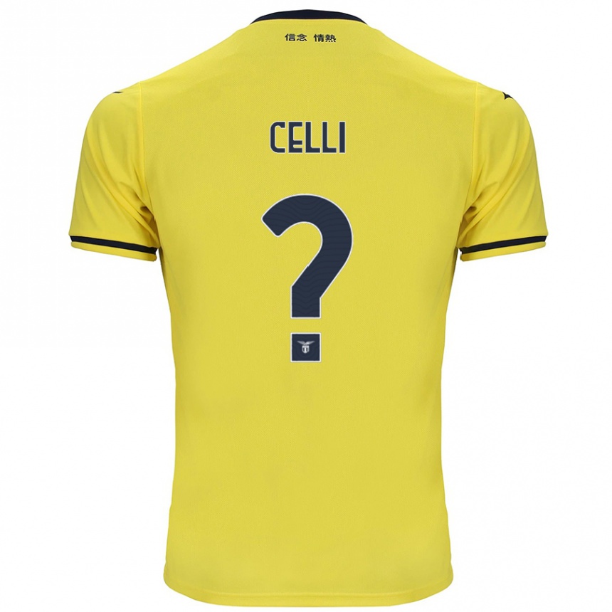 Enfant Football Maillot Gabriele Celli #0 Jaune Tenues Extérieur 2024/25