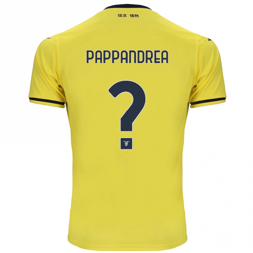 Enfant Football Maillot Filippo Pappandrea #0 Jaune Tenues Extérieur 2024/25