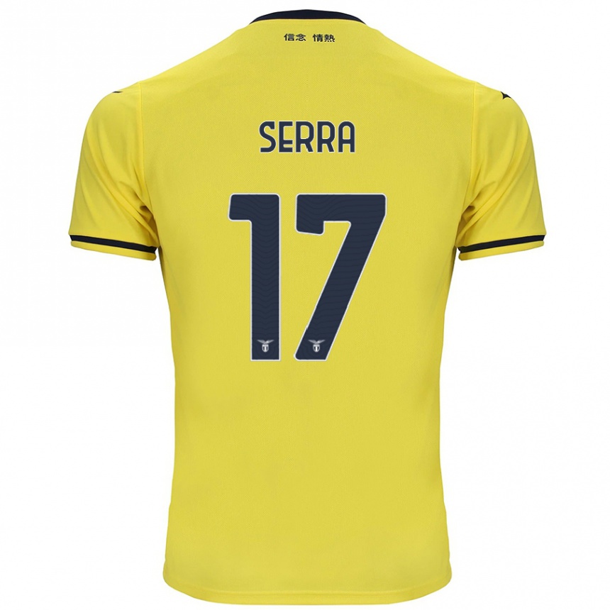 Enfant Football Maillot Federico Serra #17 Jaune Tenues Extérieur 2024/25