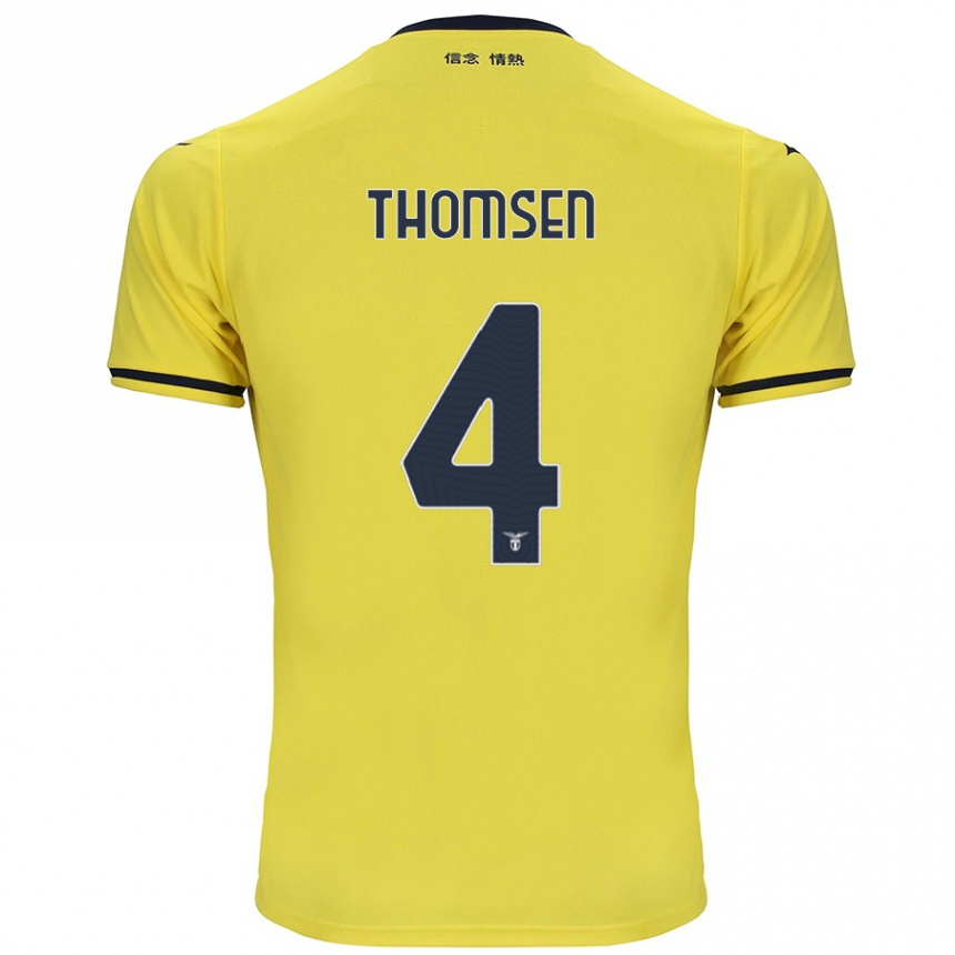 Enfant Football Maillot Maria Møller Thomsen #4 Jaune Tenues Extérieur 2024/25