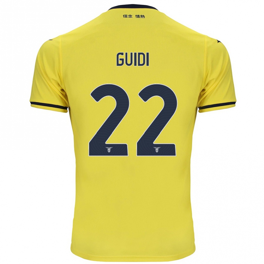 Enfant Football Maillot Emma Guidi #22 Jaune Tenues Extérieur 2024/25