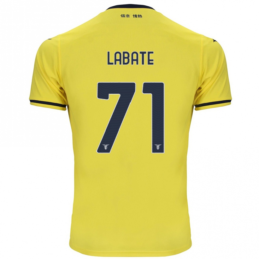 Enfant Football Maillot Camilla Labate #71 Jaune Tenues Extérieur 2024/25