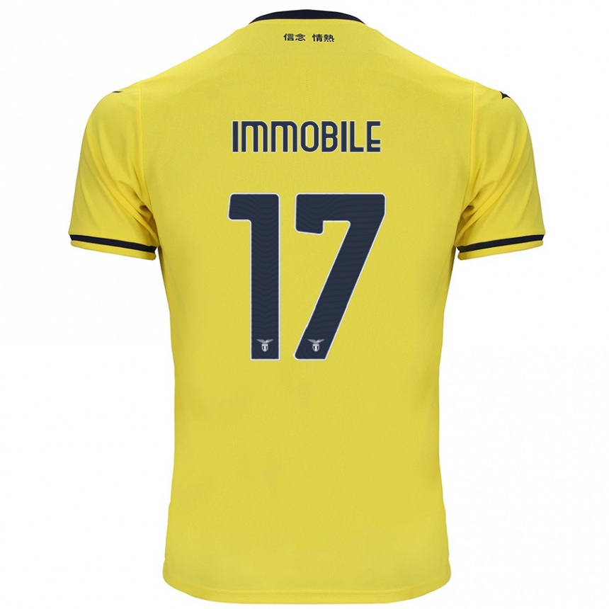 Enfant Football Maillot Ciro Immobile #17 Jaune Tenues Extérieur 2024/25