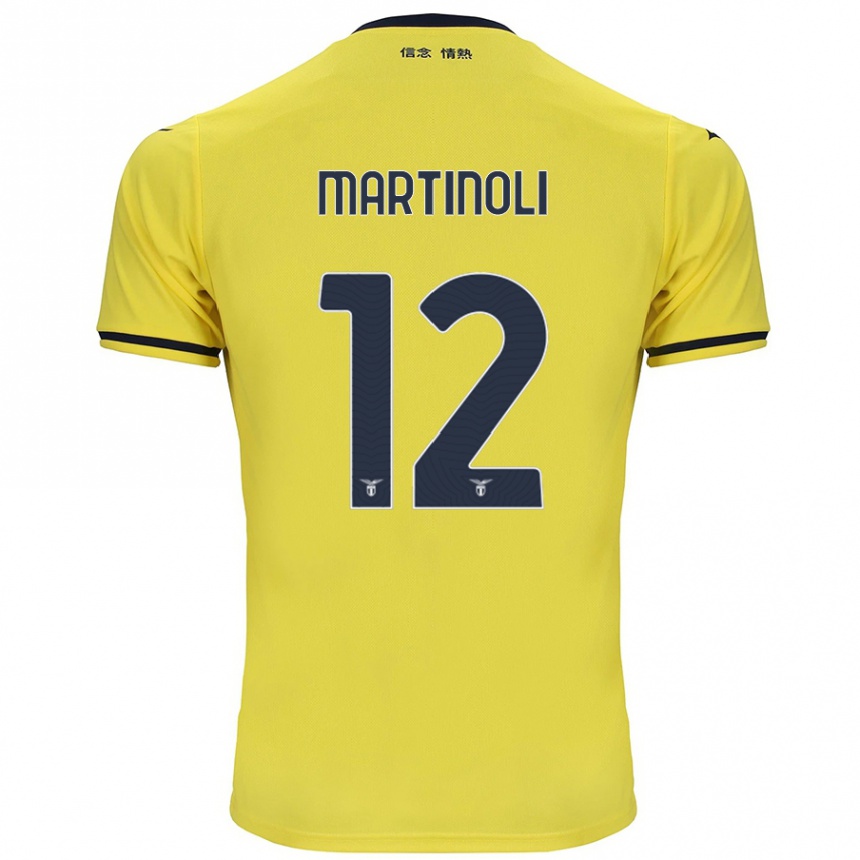 Enfant Football Maillot Elettra Martinoli #12 Jaune Tenues Extérieur 2024/25