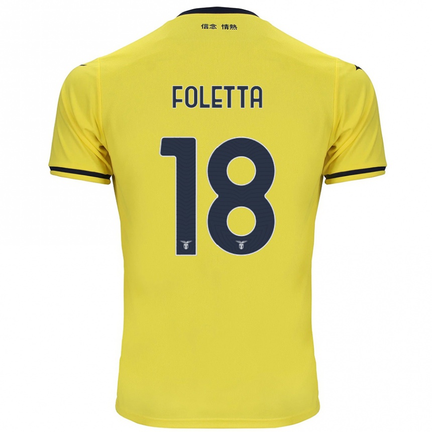 Enfant Football Maillot Isabella Foletta #18 Jaune Tenues Extérieur 2024/25