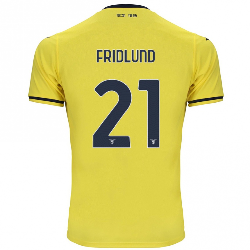 Enfant Football Maillot Johanne Fridlund #21 Jaune Tenues Extérieur 2024/25