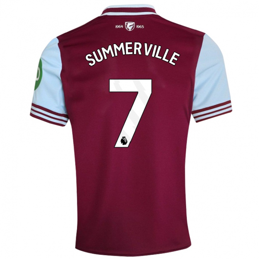 Homme Football Maillot Crysencio Summerville #7 Rouge Foncé Tenues Domicile 2024/25