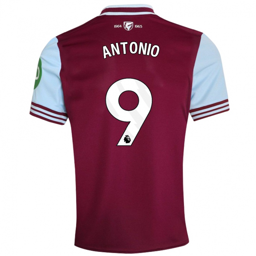 Homme Football Maillot Michail Antonio #9 Rouge Foncé Tenues Domicile 2024/25