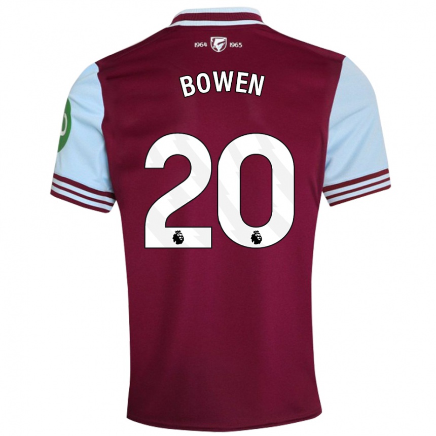 Homme Football Maillot Jarrod Bowen #20 Rouge Foncé Tenues Domicile 2024/25