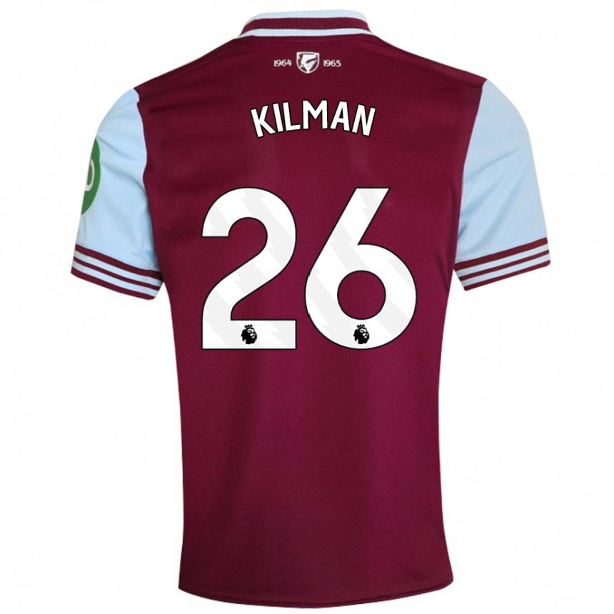 Homme Football Maillot Max Kilman #26 Rouge Foncé Tenues Domicile 2024/25