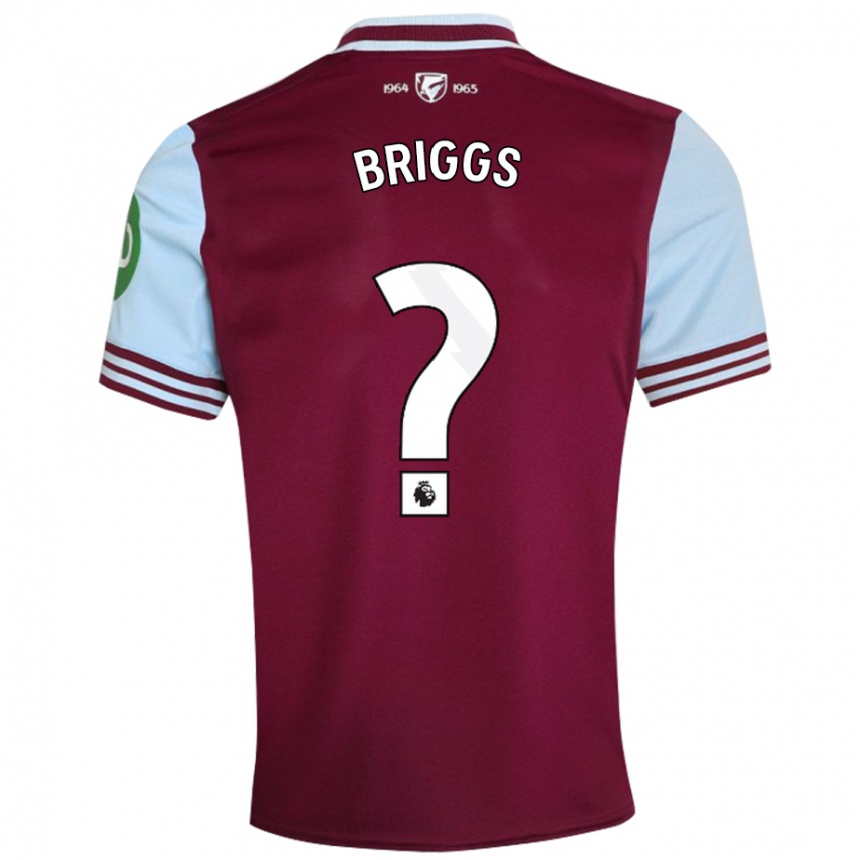 Homme Football Maillot Josh Briggs #0 Rouge Foncé Tenues Domicile 2024/25