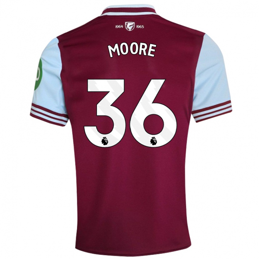 Homme Football Maillot Sean Moore #36 Rouge Foncé Tenues Domicile 2024/25