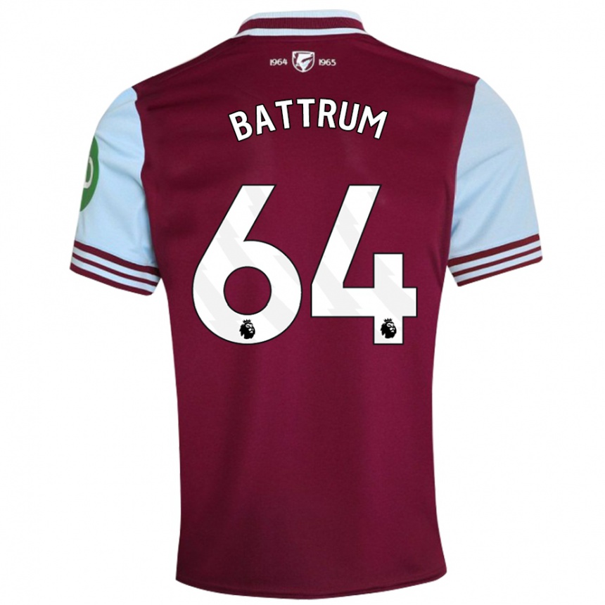 Homme Football Maillot Ryan Battrum #64 Rouge Foncé Tenues Domicile 2024/25