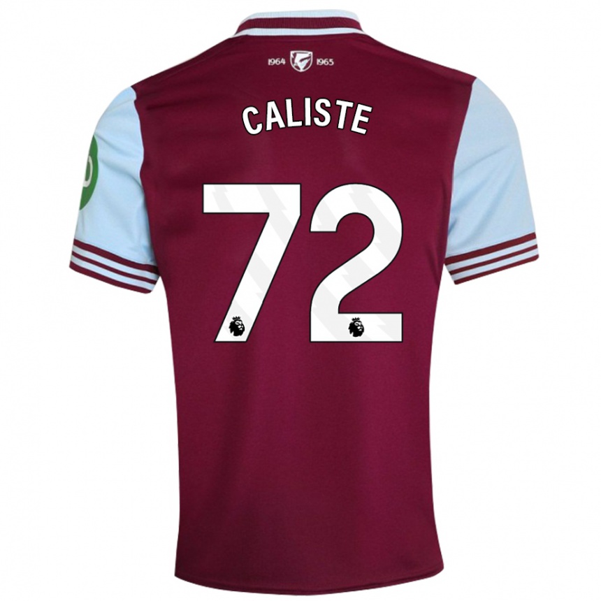 Homme Football Maillot Gabriel Caliste #72 Rouge Foncé Tenues Domicile 2024/25